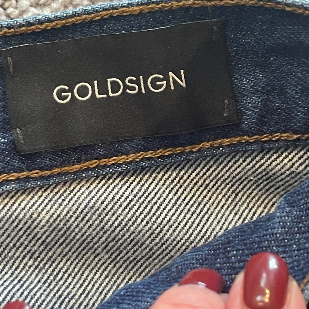 Goldsign A Jean, Dark Blue, Straight Leg, High Rise, 28” Inseam,W3342-759,Sz. 25 - Picture 4 of 16